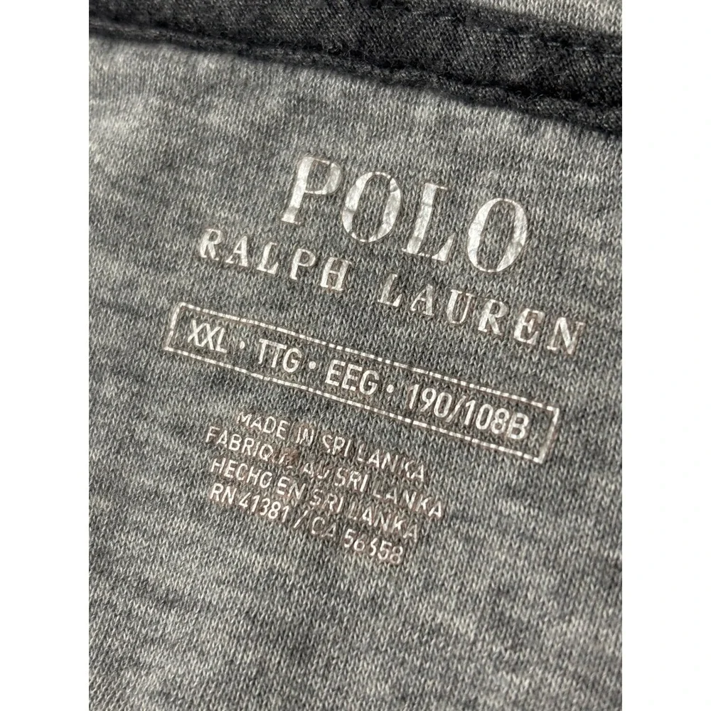 Polo Ralph Lauren Quarter Zip Pullover Mens 2XL Gray Good‎ Condition Faded Color